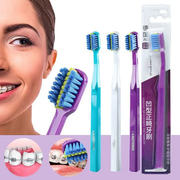 Durable Oral Hygiene Interdental Toothbrush PP Handle Soft Bristles Clean Orthodontic Braces Oral Health Care Dental Tooth Brush